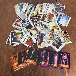 Vintage 1978 Topps Battlestar Galactica Trading Cards & Stickers Lot‎ of 200+